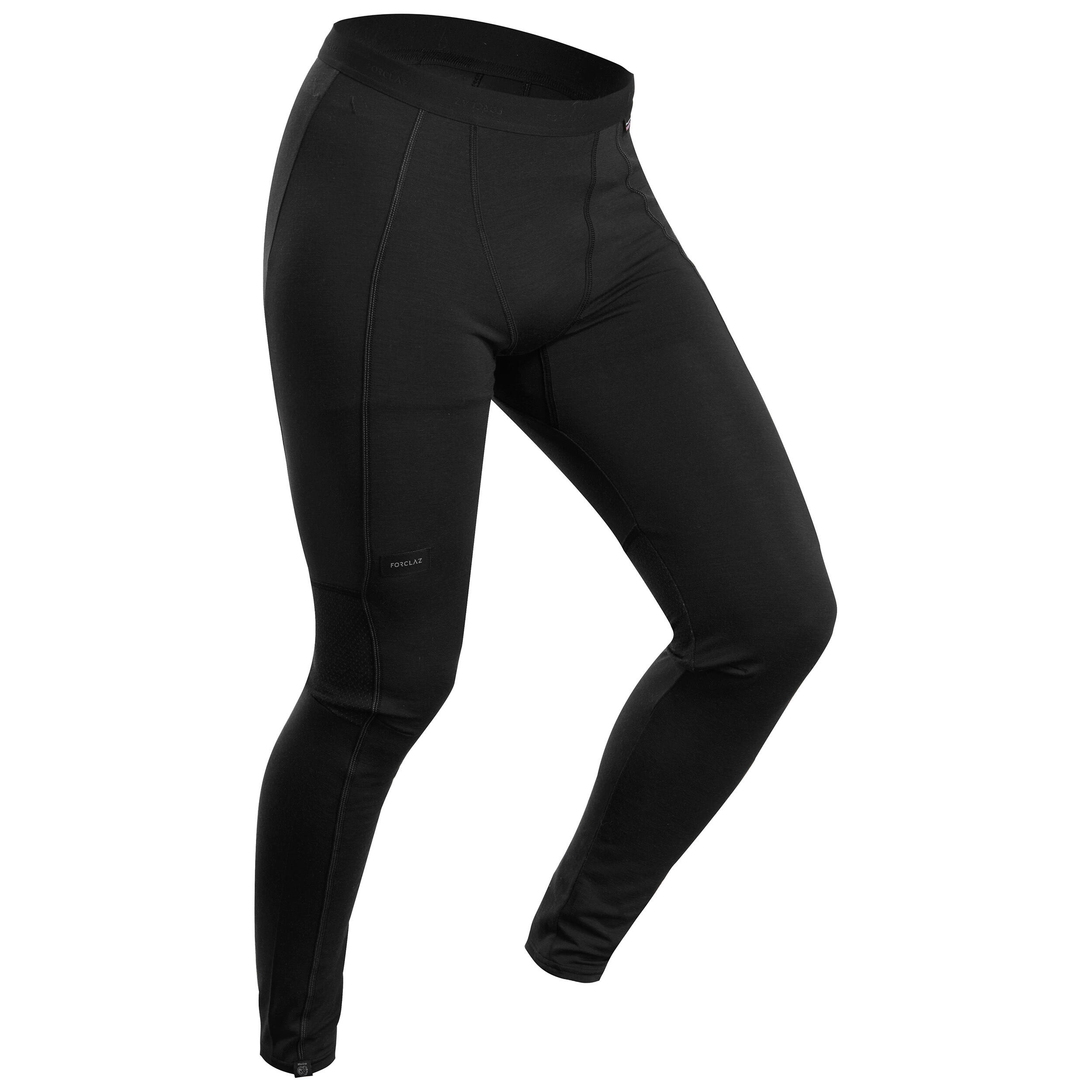 Buy Eizniz Men's 100% Merino Wool Thermal Base Layer Bottom Underwear  Leggings, Black-270g, Medium at
