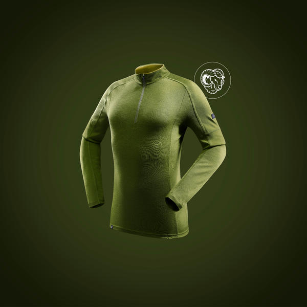 Merinowolle Langarmshirt Merino Decathlon