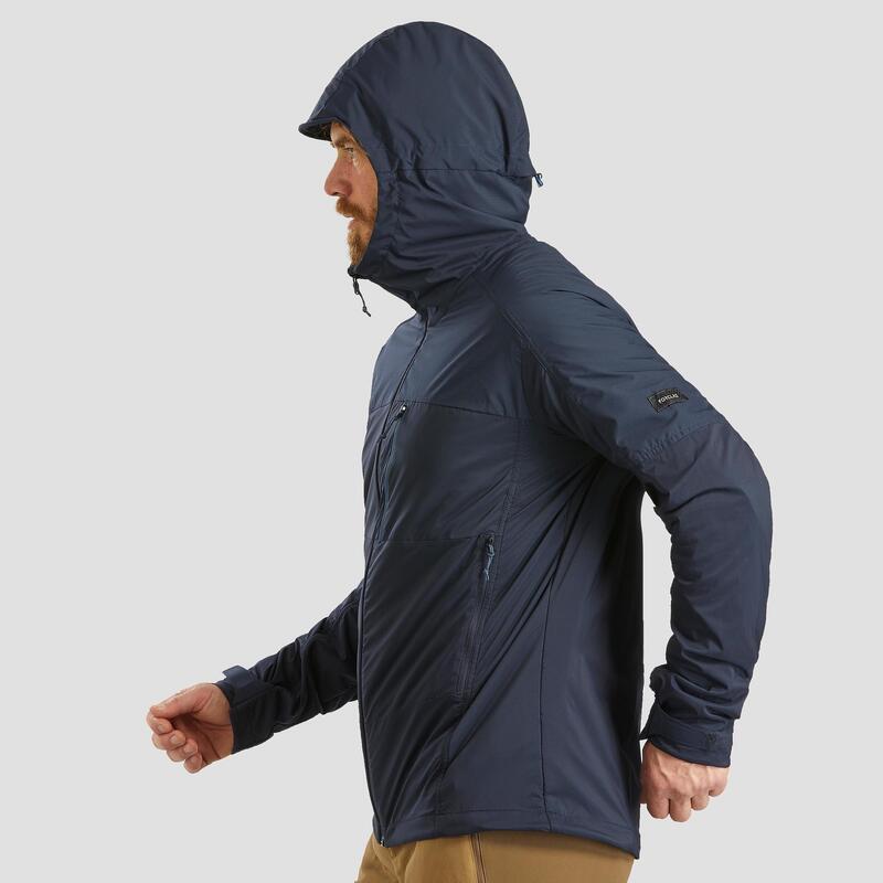 Softshell lana trekking uomo MT900 azzurro