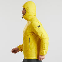 Men's Mountain Trekking Hooded Down Jacket TREK 100 - Yellow