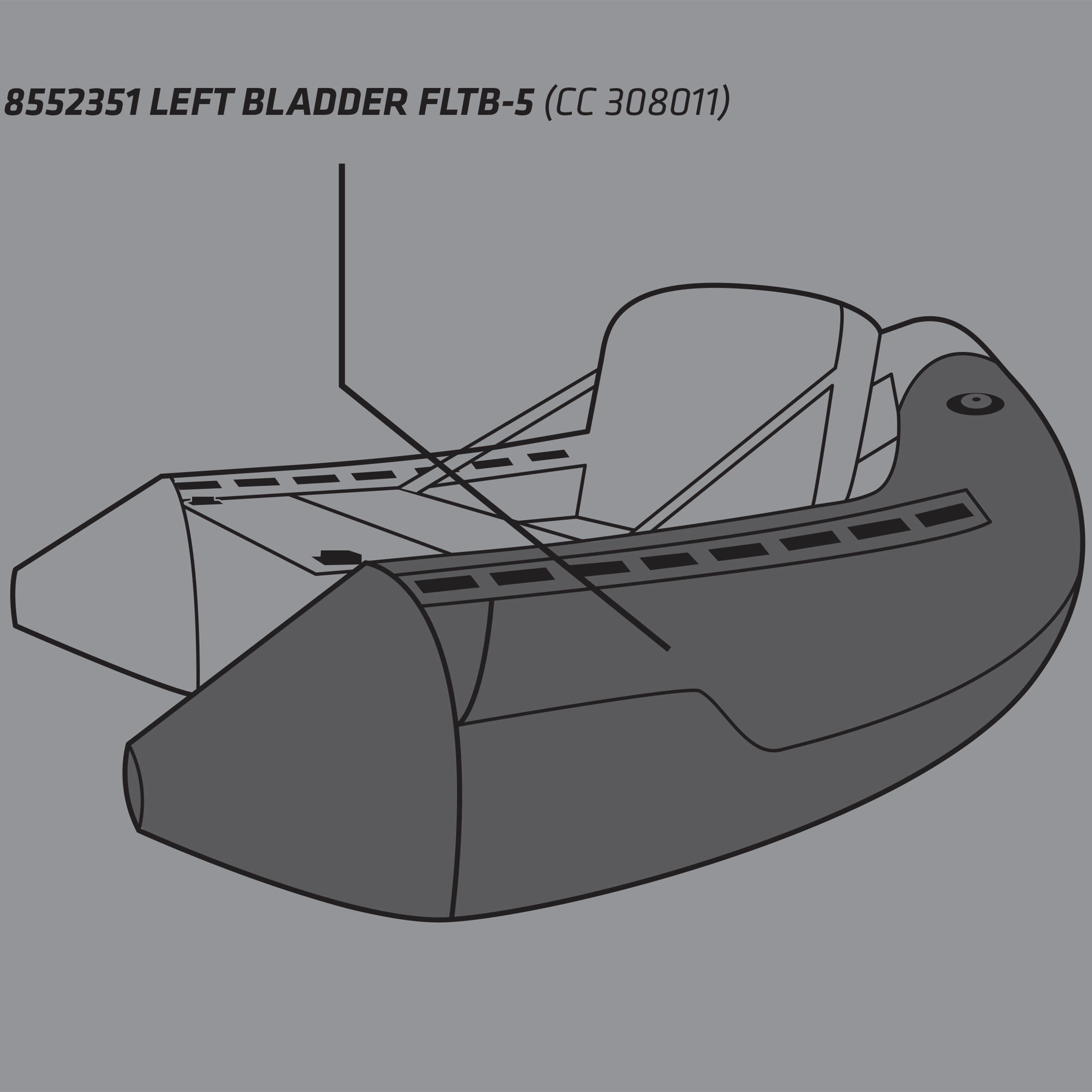 CAPERLAN Ľavý mechúr na Belly boat FLTB-5 bez · záber 3