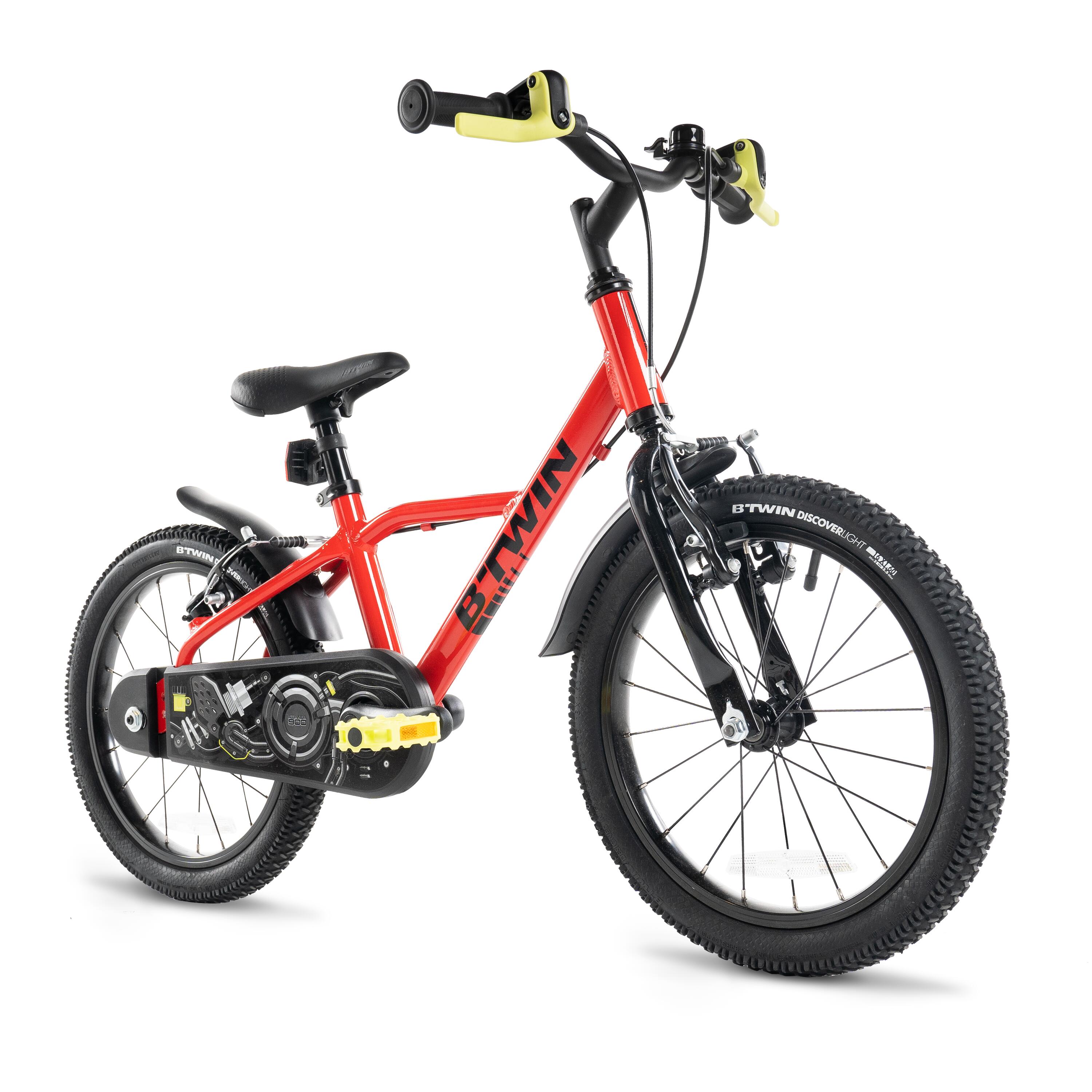 900 Racing 16 Inch Aluminium Bike 4 6 Years Red Decathlon