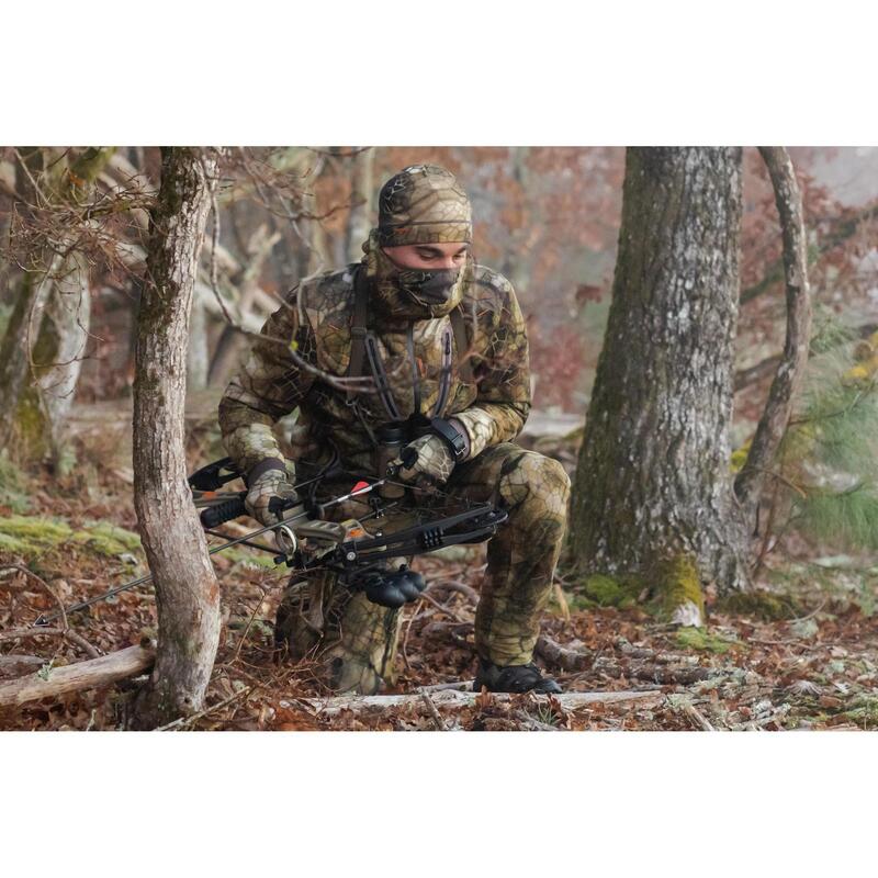 Jagd-Regenjacke FURTIV 900 geräuscharm warm camouflage