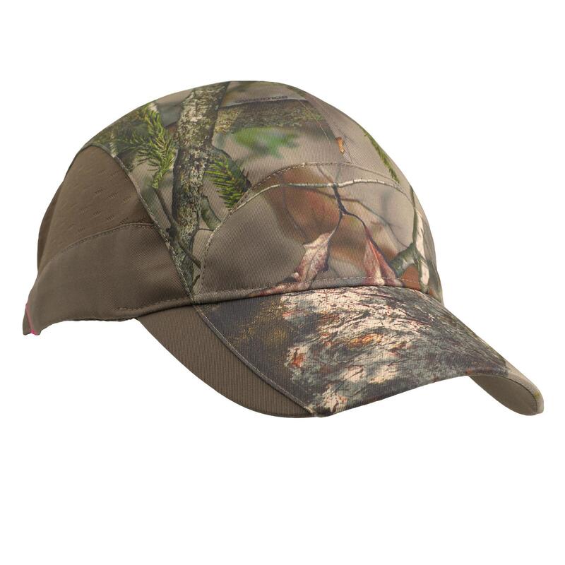 CASQUETTE FEMME CHASSE LÉGÈRE RESPIRANT CAMOUFLAGE MARRON 500