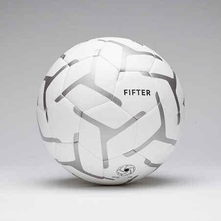 Balón de Fútbol 5 Fifter Society 100 talla 4 blanco gris