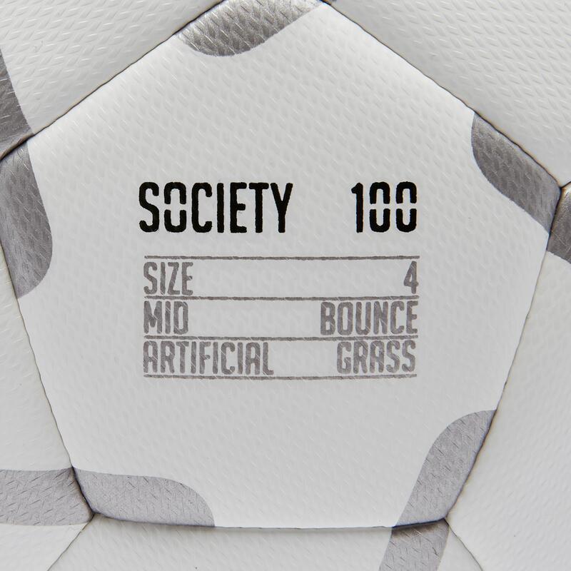 室內五人制Society 100 4號足球－白灰配色