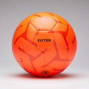 Balón de Fútbol 5 Fifter Society 100 talla 5 naranja rojo