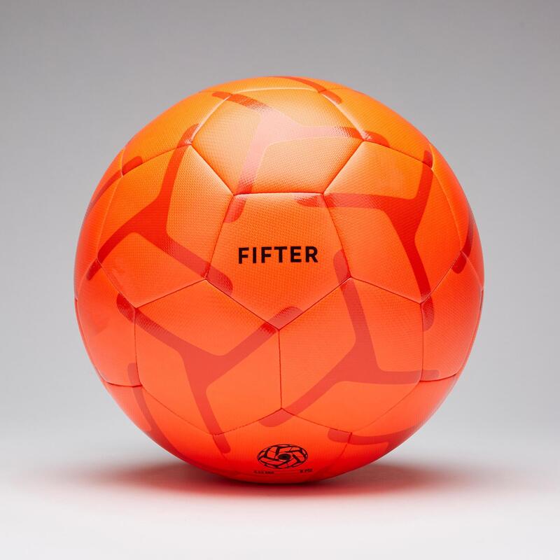 Balón de Fútbol 5 Fifter Society 100 talla 5 naranja rojo