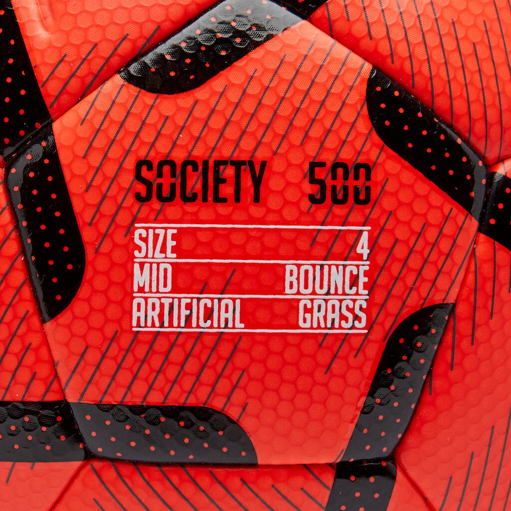 Society 500 5-A-Side Football Size 4 - Orange/Black