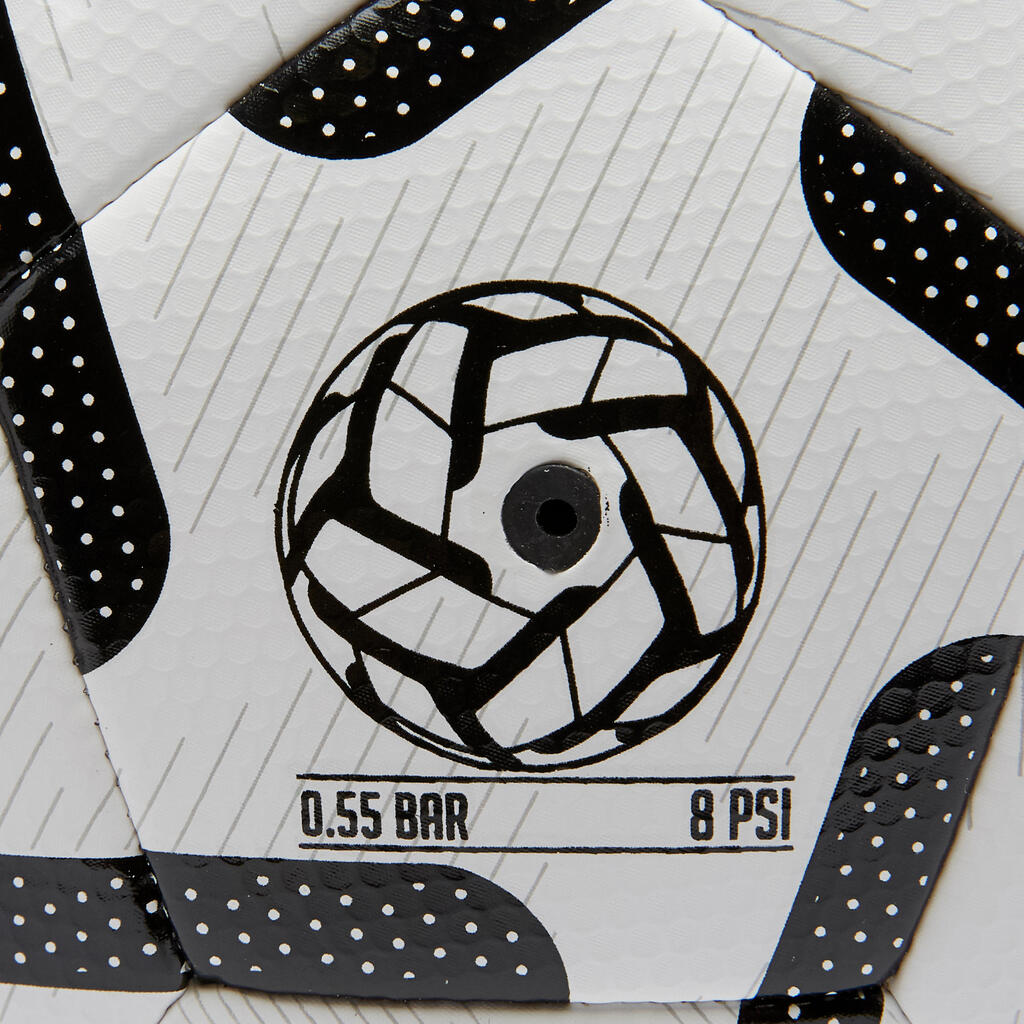 5 spēlētāju futbola bumba “Society 500”, 4. izmērs, melna/balta