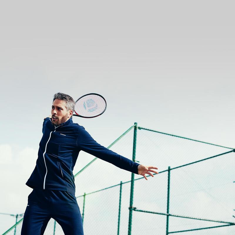 Felpa tennis uomo 500 THERMIC blu