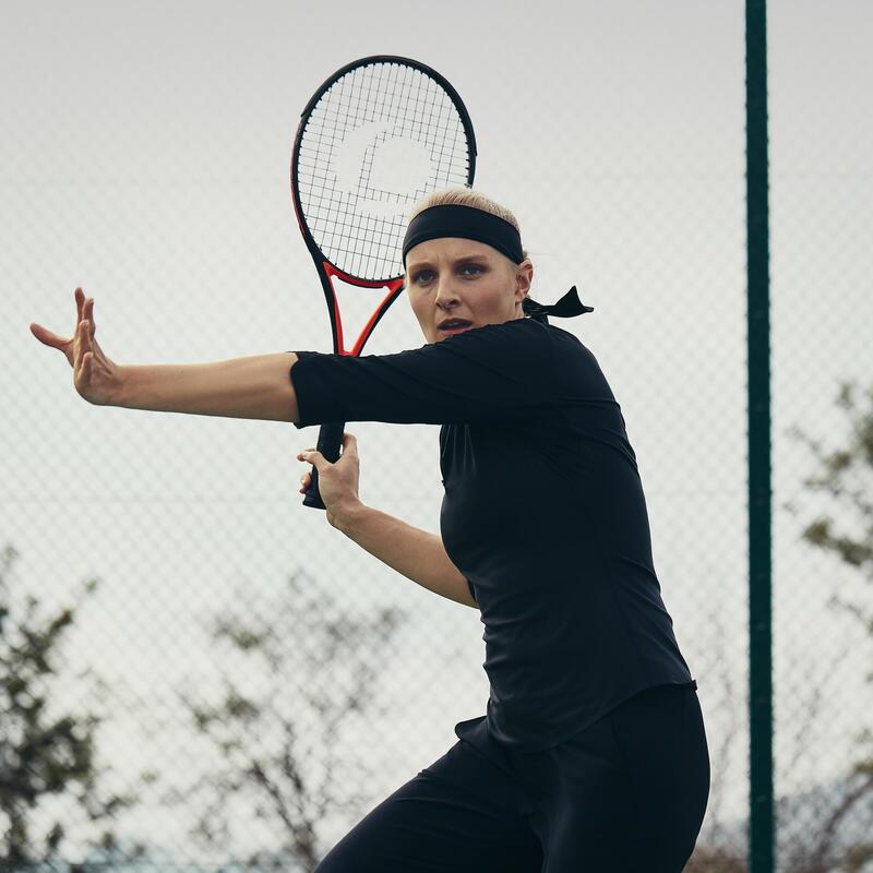 Dámské tenisové tričko se 3/4 rukávem Dry 900 černé