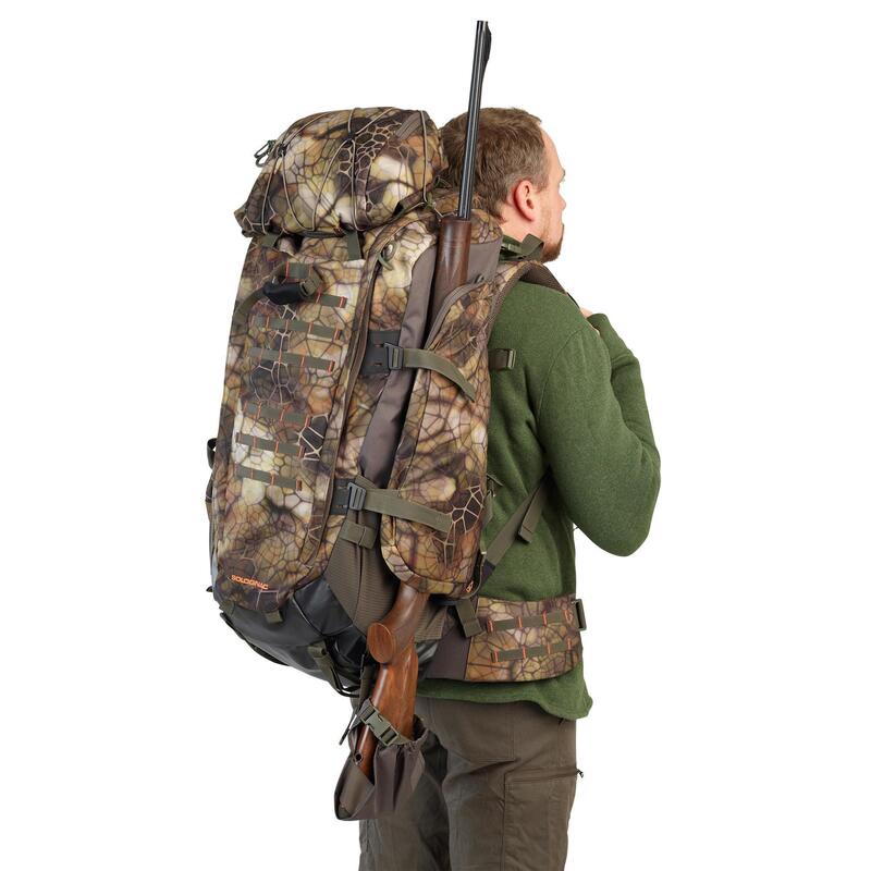 Mochila Caza Camuflaje 70+10L Solognac Perlante Sigilo