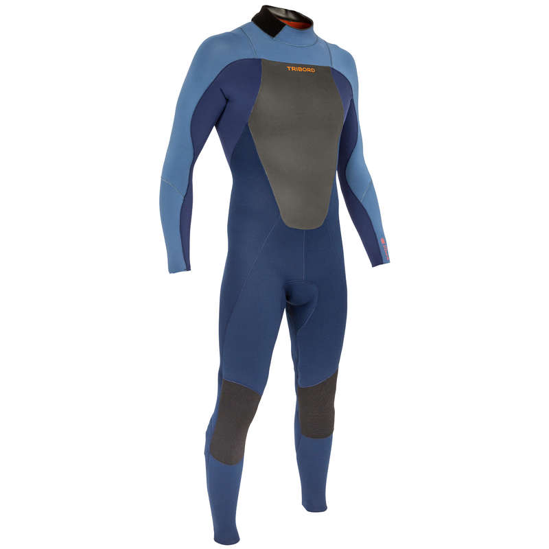 TRIBORD 500 Men's 3/2 mm Neoprene Surfing Wetsuit Blue...