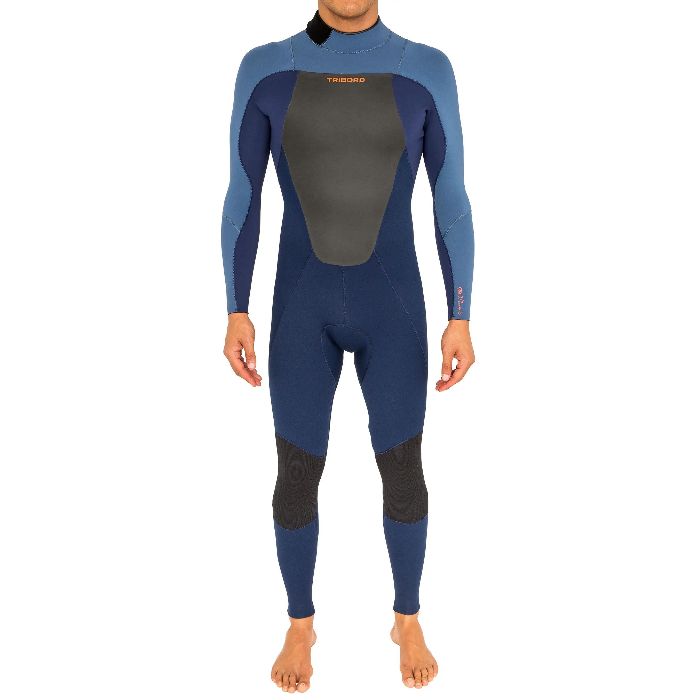 500 Men's 3/2 mm Neoprene Surfing Wetsuit - Blue 11/15