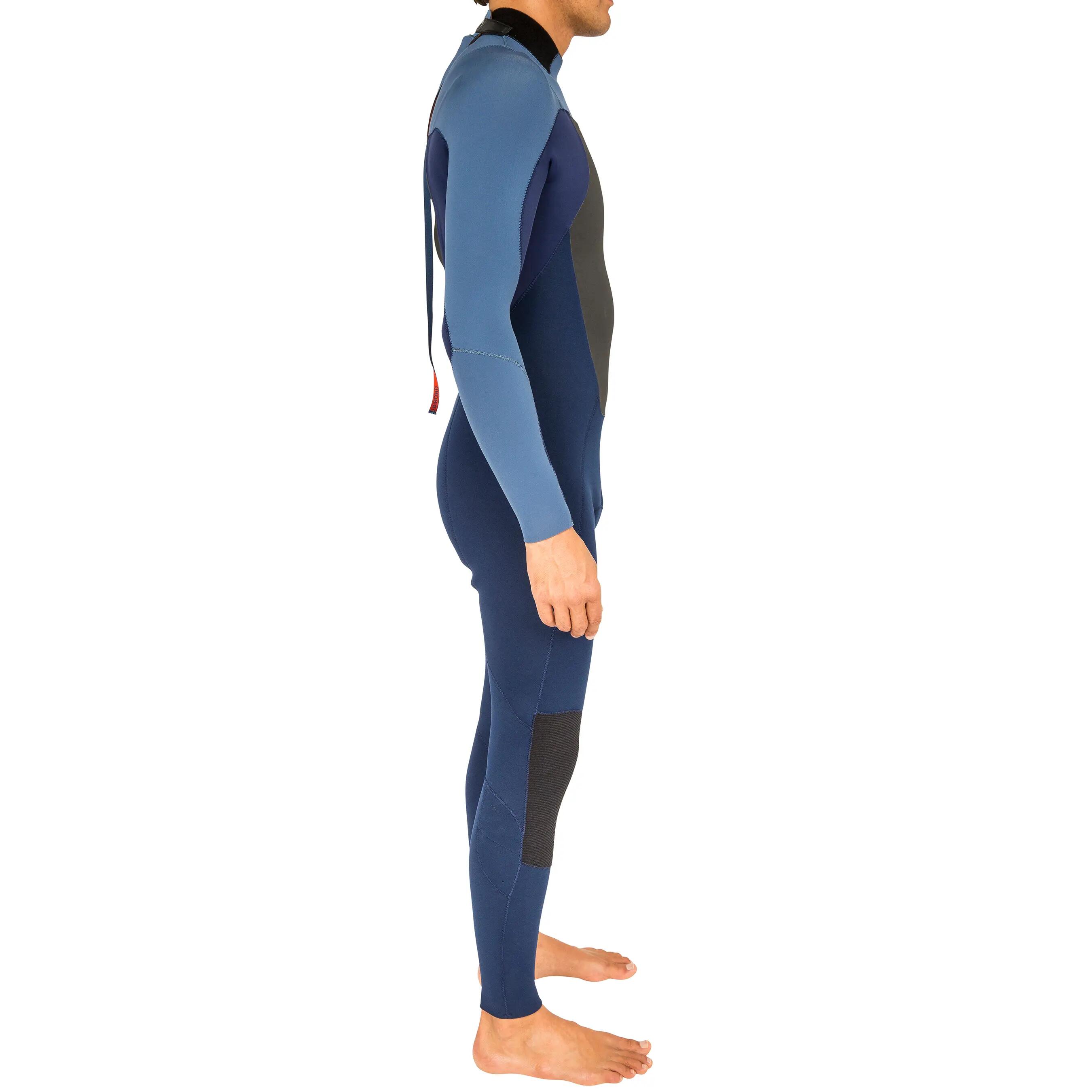 500 Men's 3/2 mm Neoprene Surfing Wetsuit - Blue 12/15