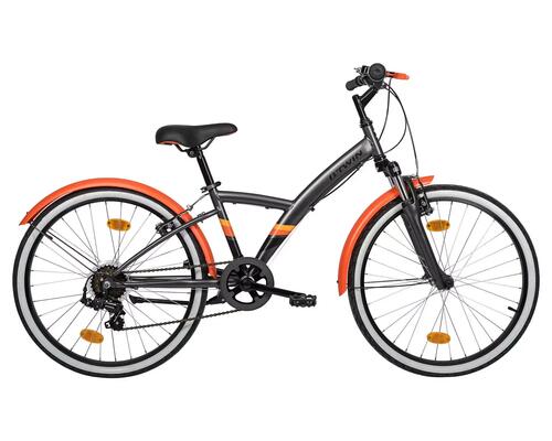 Trekkingrad_24_ pouces_decathlon_gris_orange