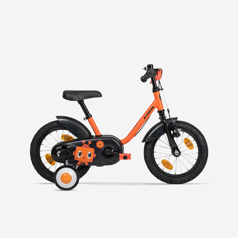 víctima Tiempo de día Rebaja Bicicleta niños 14 pulgadas Btwin 500 Robot naranja 3-4,5 años | Decathlon
