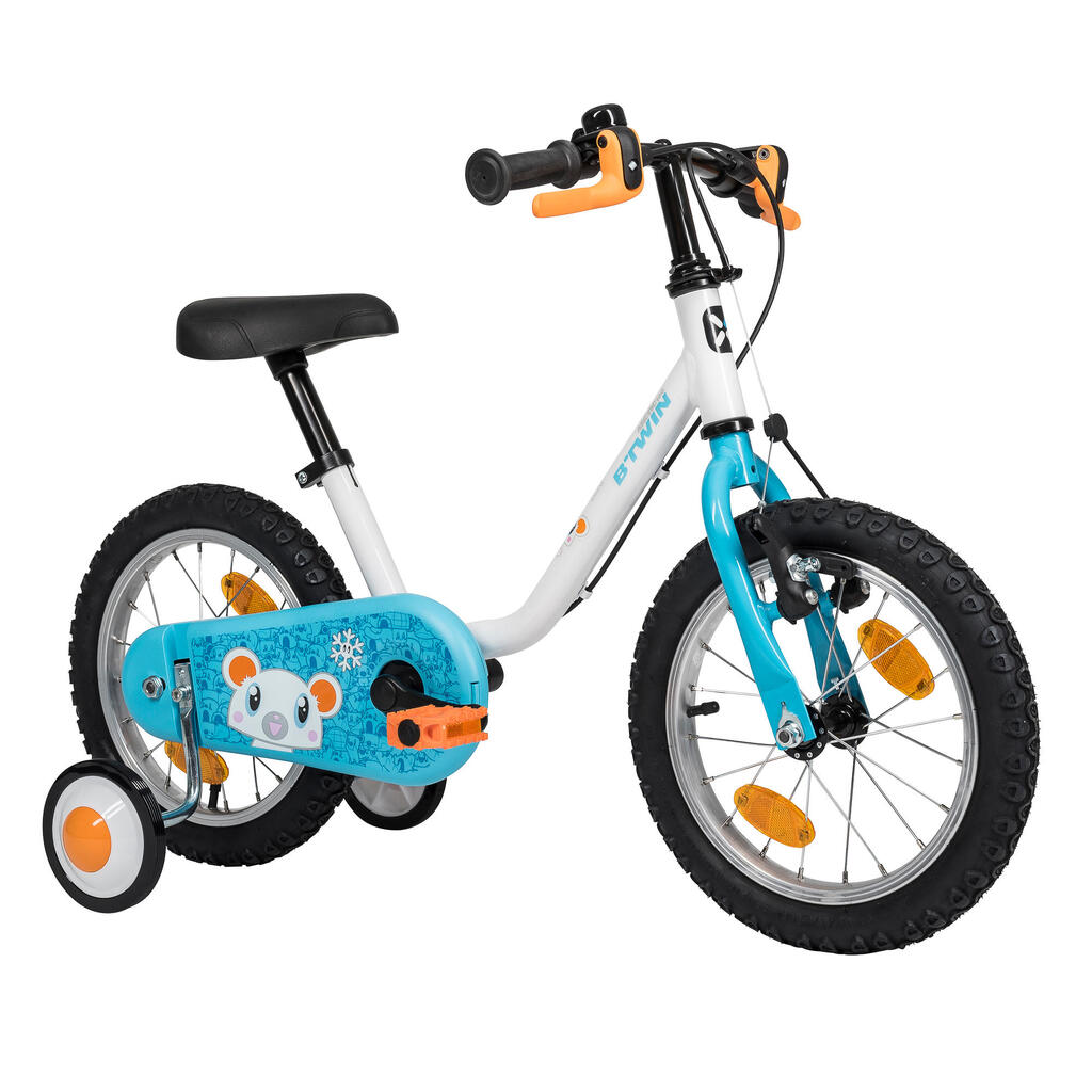 Kinderfahrrad 14 Zoll 100 Arctic grau/blau