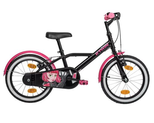 fiets_16_pouces_rose_noir_decathlon