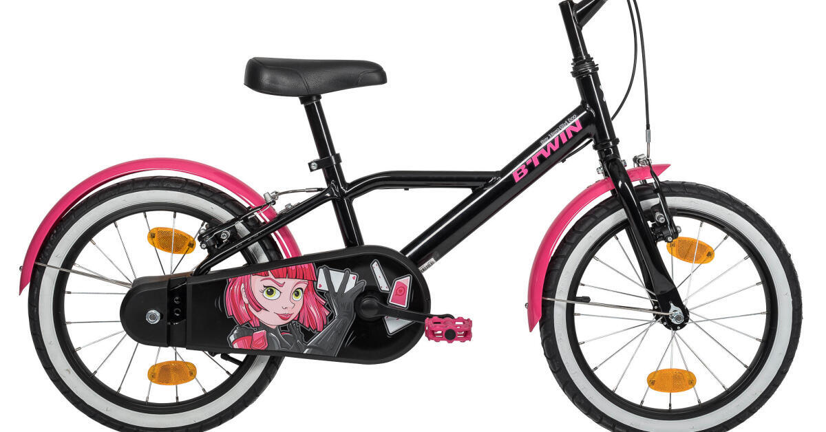 VELO ENFANT BTWIN Kids 16 pouces 500 Spy hero girl notice reparation
