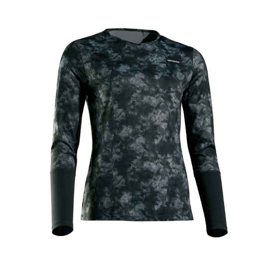 
      Langarmshirt Tennis Essentiel Damen bedruckt schwarz 
  