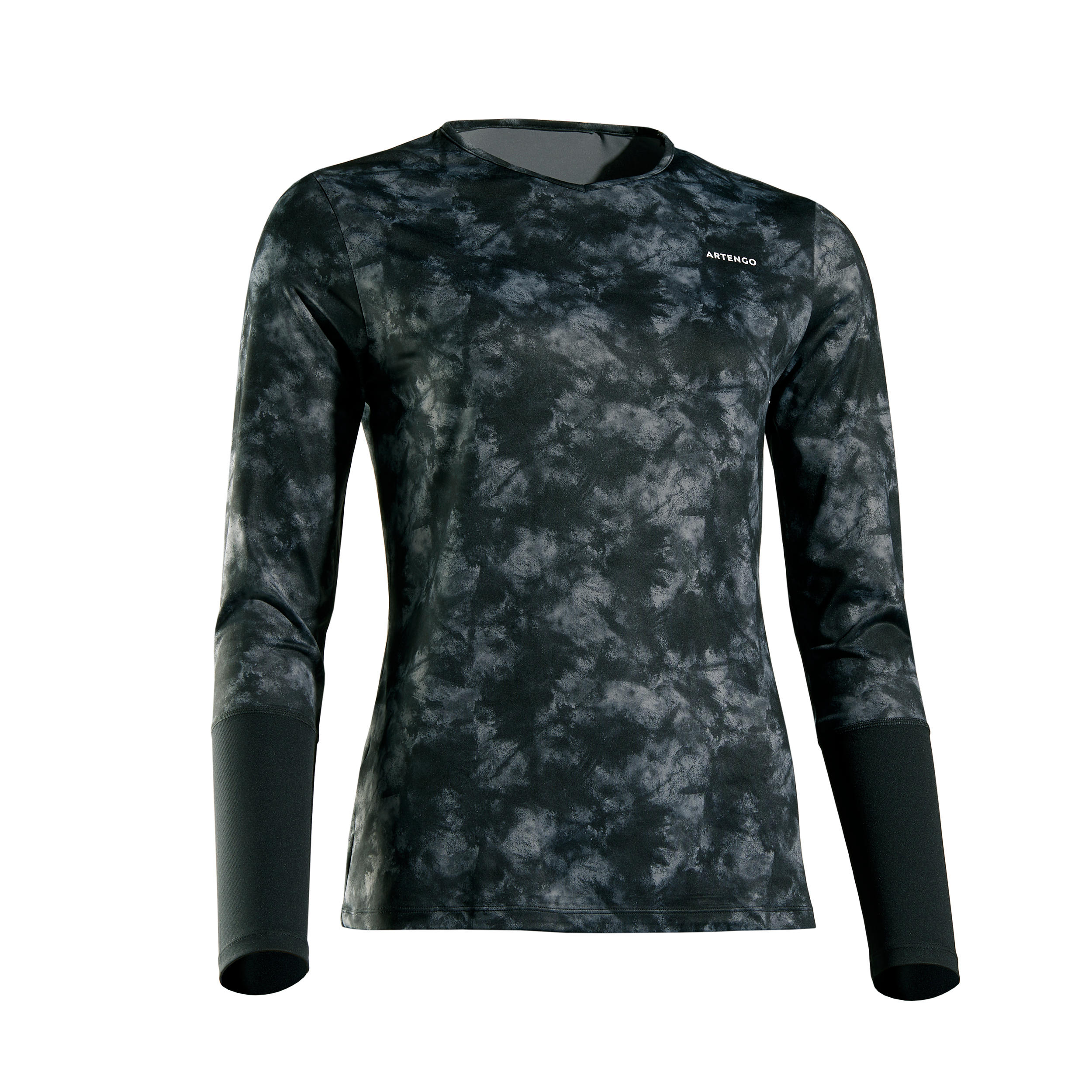 Lululemon Runderful Long Sleeve In Incognito Camo Htr Black