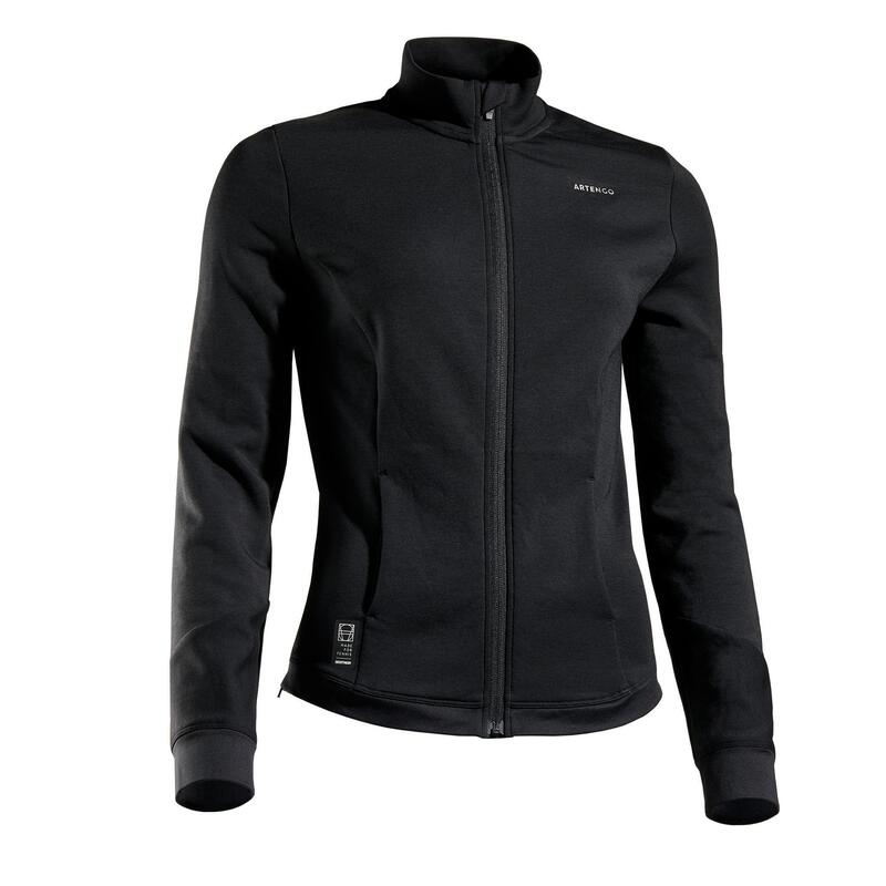 Jachetă Tenis Dry 900 Negru Damă 