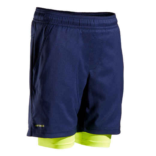 
      500 Boys' Thermal Shorts - Navy/Yellow
  