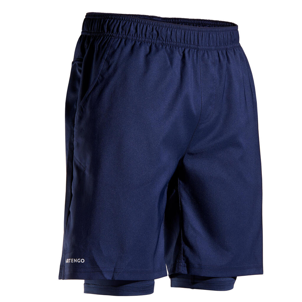 Tennisshorts TSH500 TH Herren marineblau