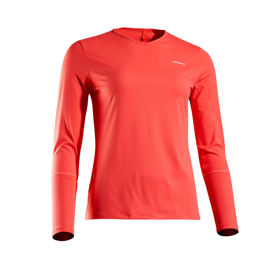 Women's Tennis Long-Sleeved T-Shirt - Pink Graphics