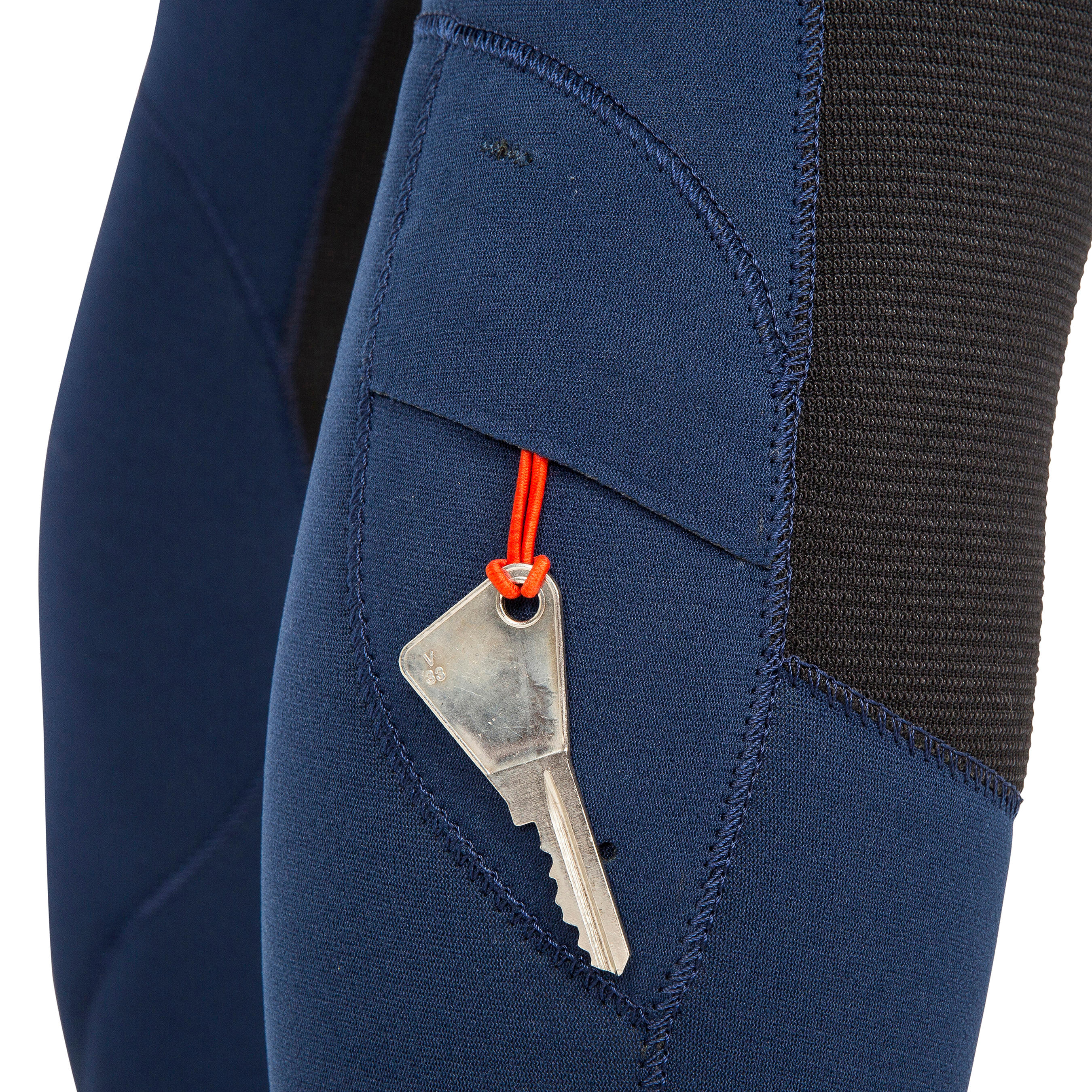 500 Men's 3/2 mm Neoprene Surfing Wetsuit - Blue 5/15