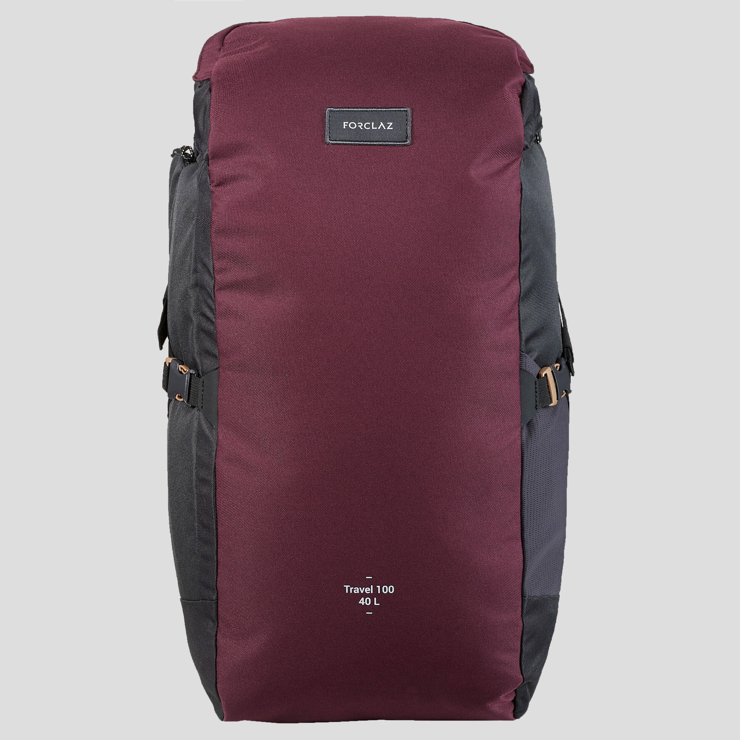 Travel Backpack 40 Liters TRAVEL 100 - Bordeaux -  2