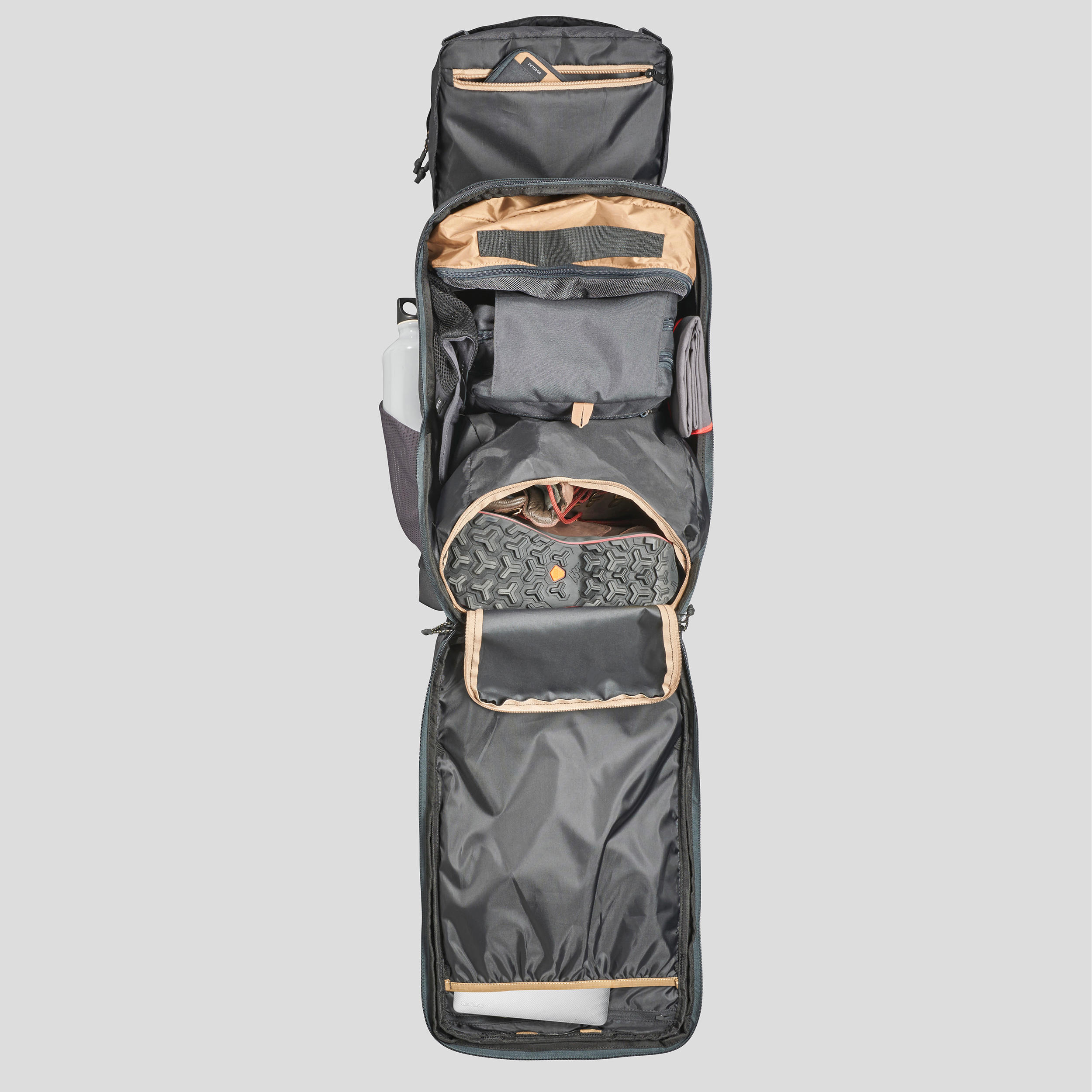 Maleta trekking de viaje, Forclaz, 40 Litros - Morada - Decathlon