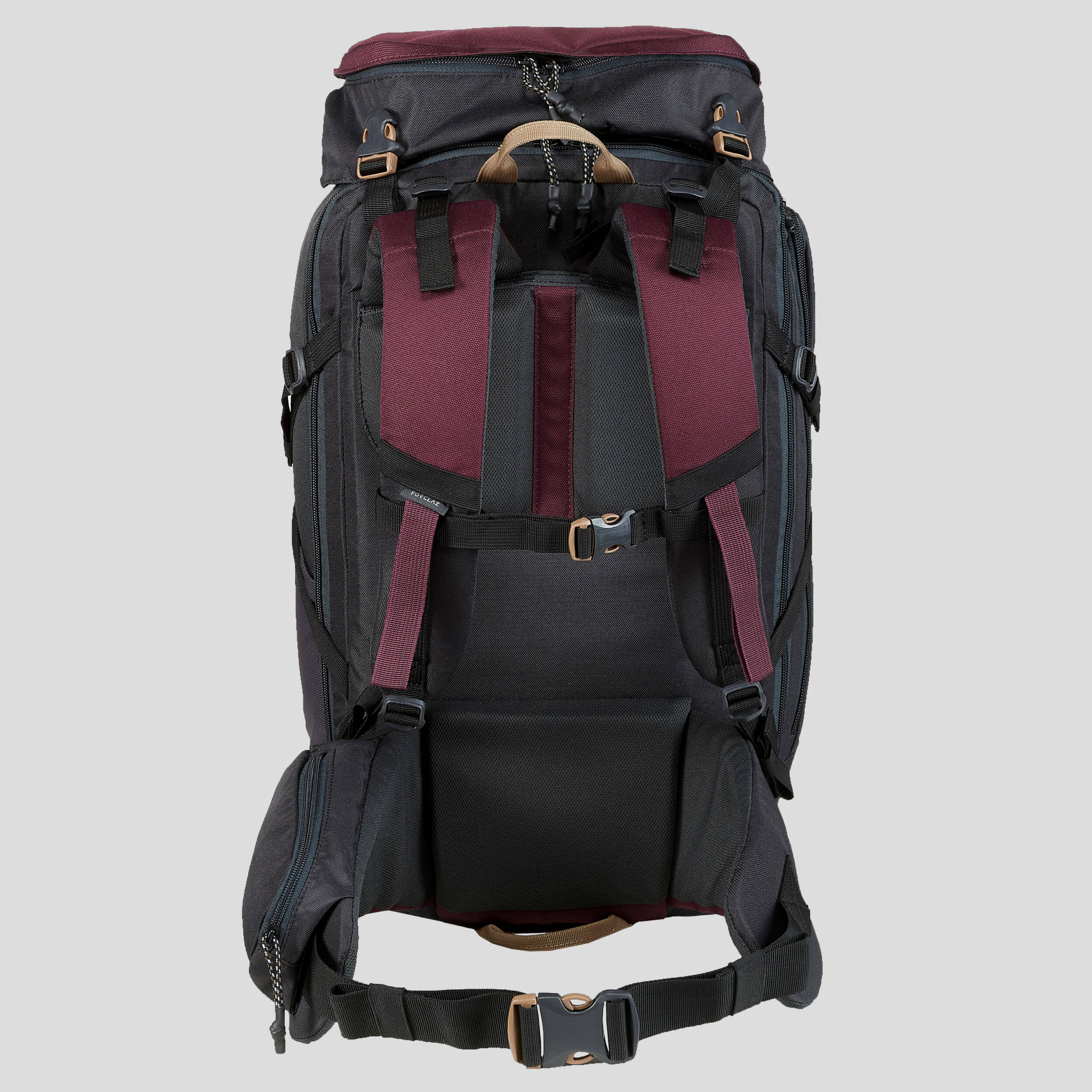 Travel Backpack 40 Liters TRAVEL 100 - Bordeaux -  4