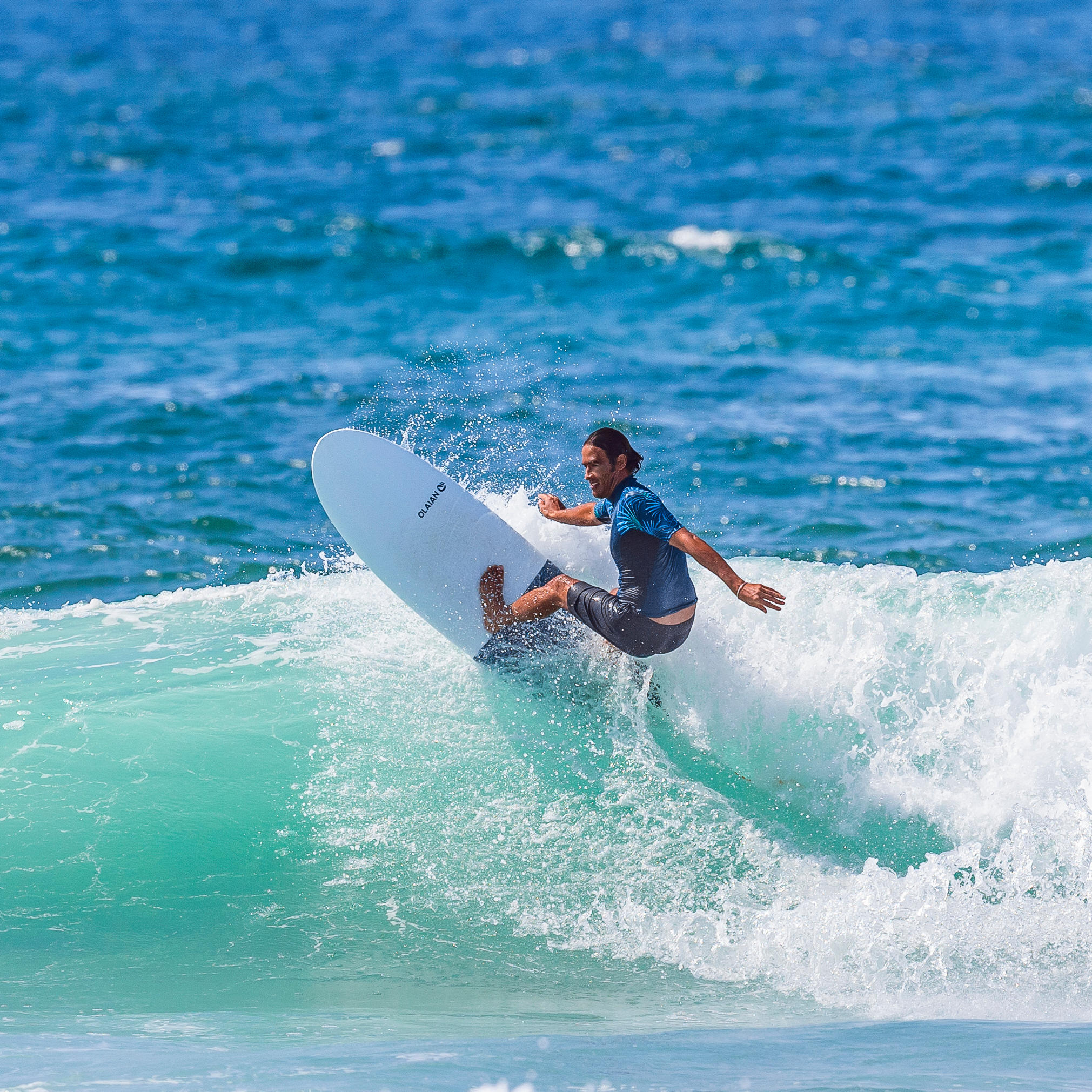 

Hard Surfboard 6'2 Longboard 900 -  By OLAIAN | Decathlon