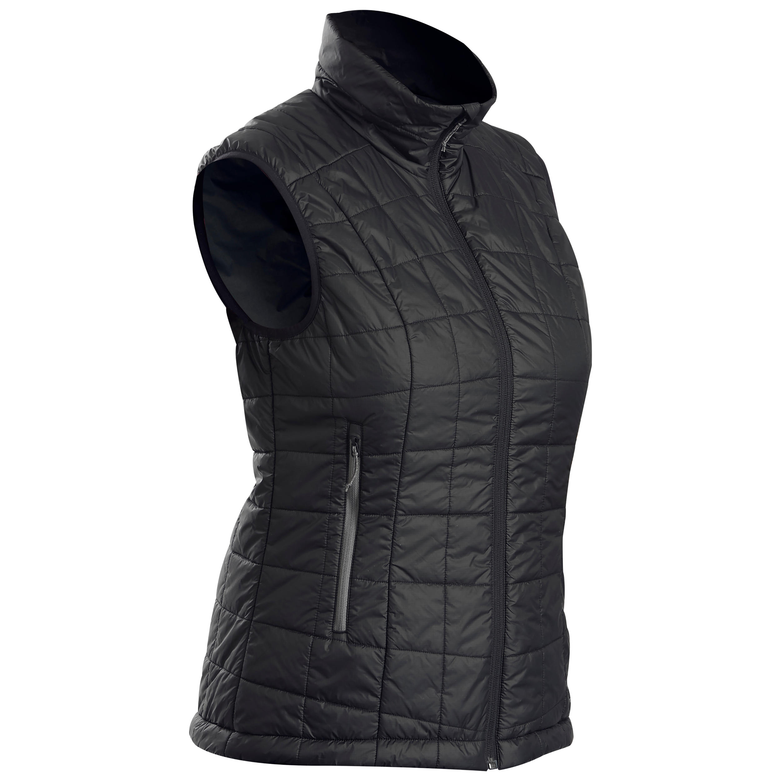 padded sleeveless gilet, black