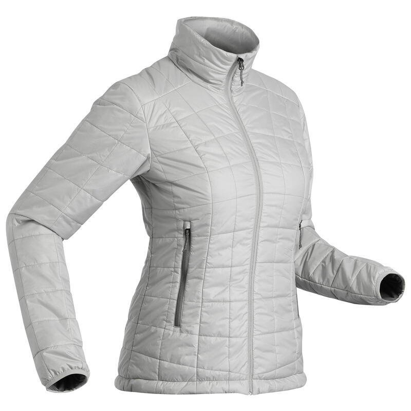 Női kabát túrázáshoz MT 100, -5 °C-ig, szürke