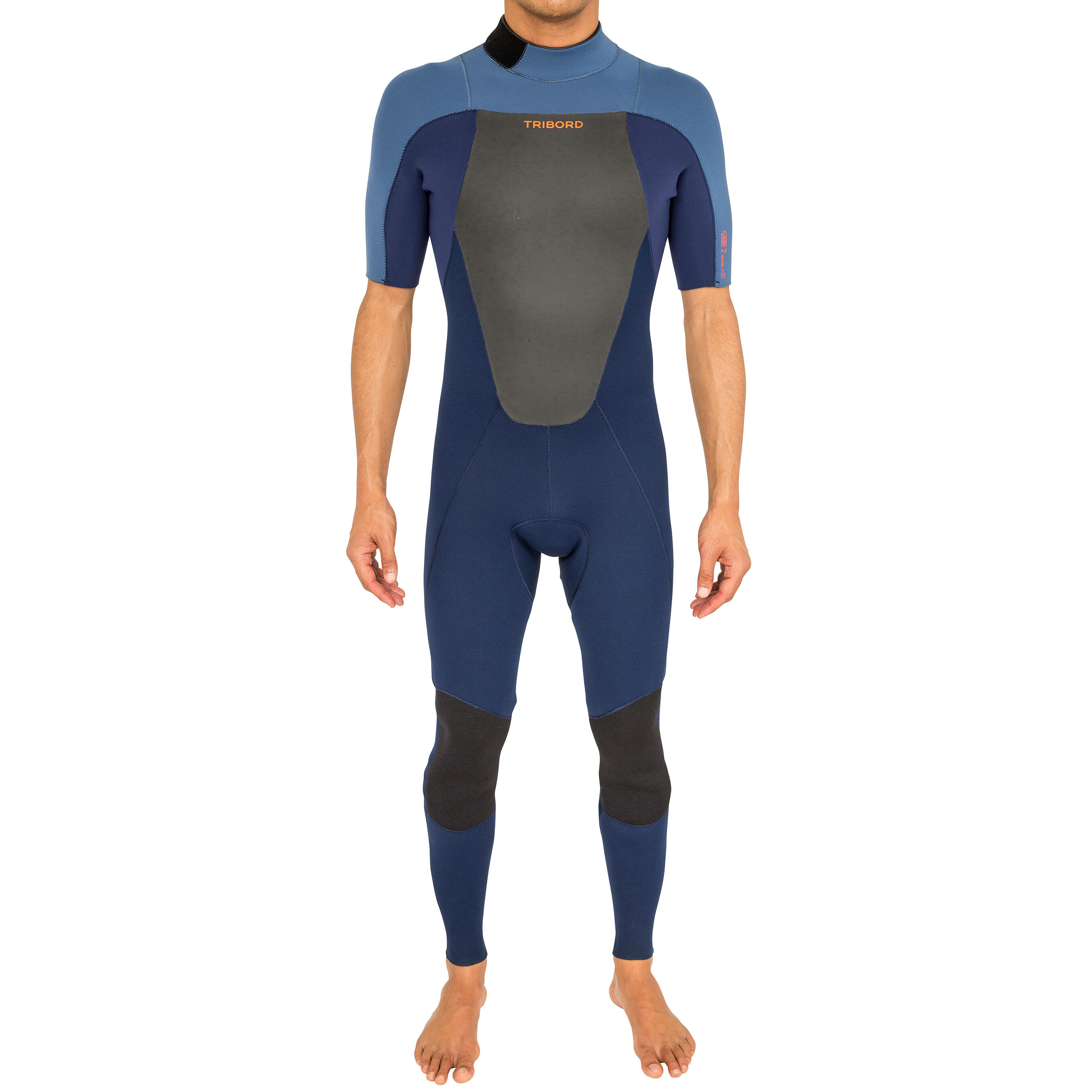 500 Men's 2 mm Neoprene Short Sleeve Surfing Wetsuit 2/18
