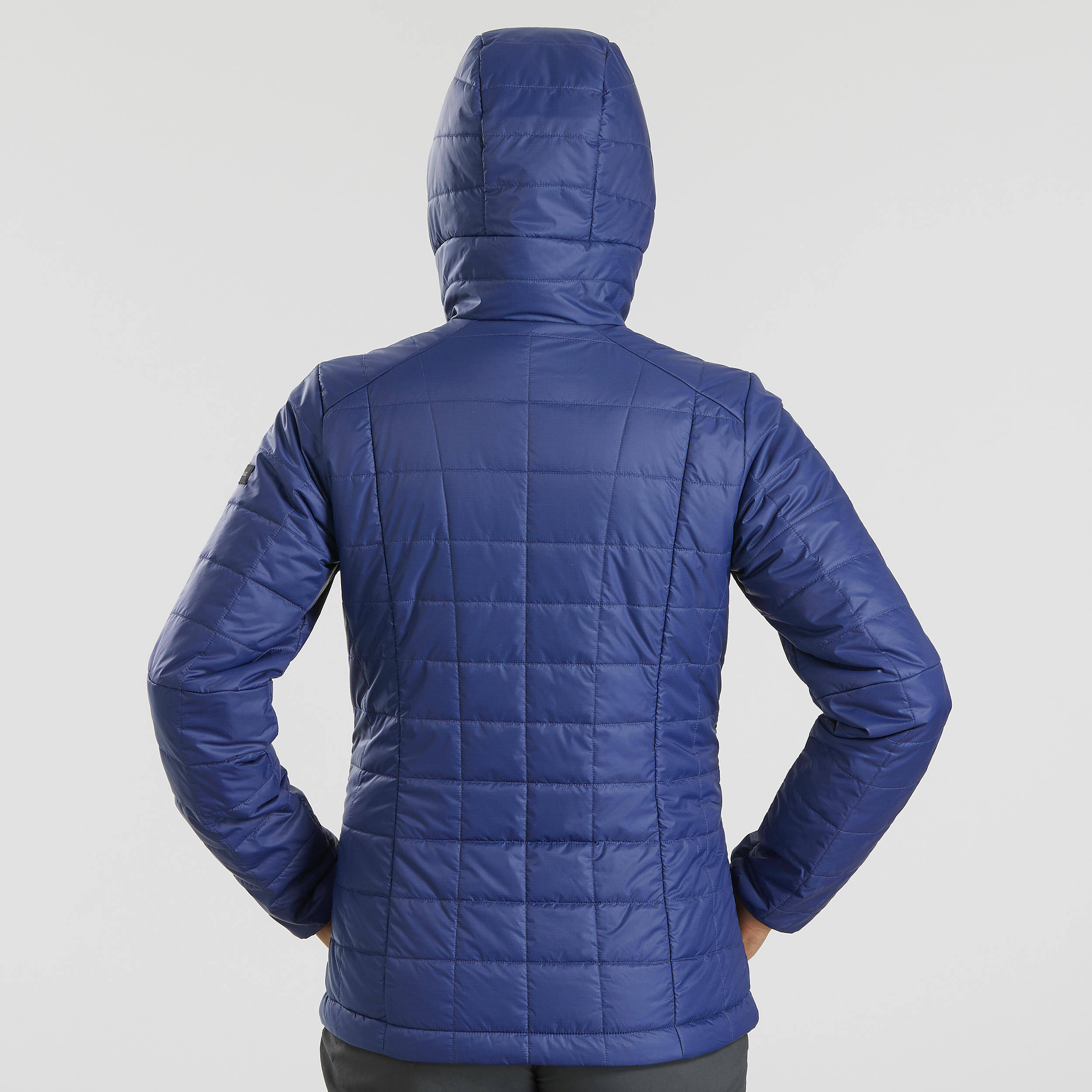 Women’s Hooded Mountain Trekking Insulated Jacket TREK100 - Blue -  4