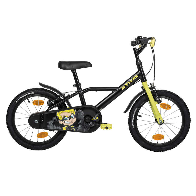 Kinderfahrrad 16 Zoll Dark Hero 500 schwarz B'TWIN