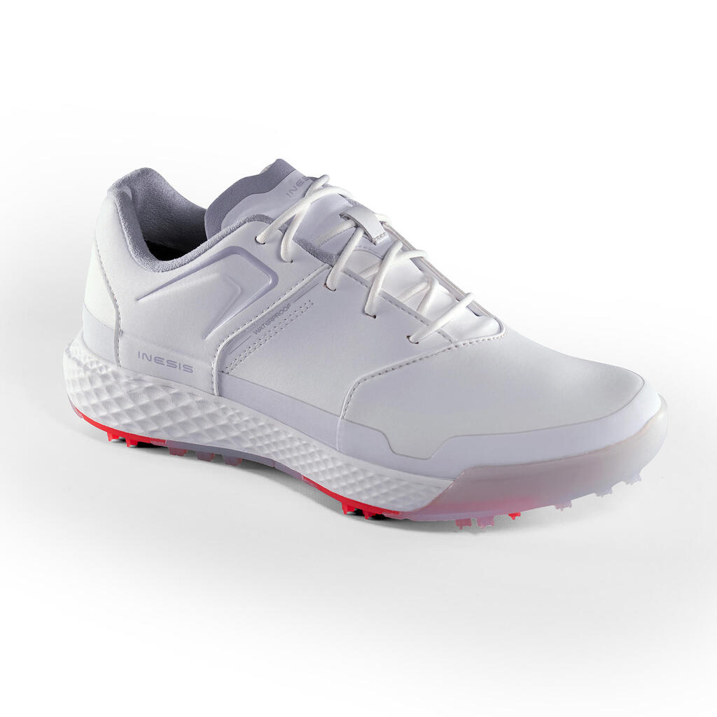 LADIES GRIP WATERPROOF GOLF SHOES WHITE