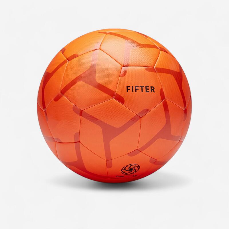 Pallone calcetto SOCIETY 100 taglia 5 arancione-rosso