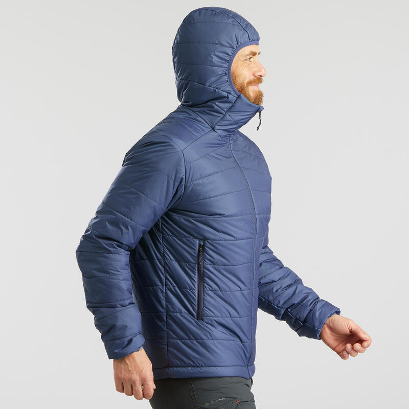 Erkek Outdoor Trekking Kapüşonlu Şişme Mont - Mavi - MT100 -5 °C