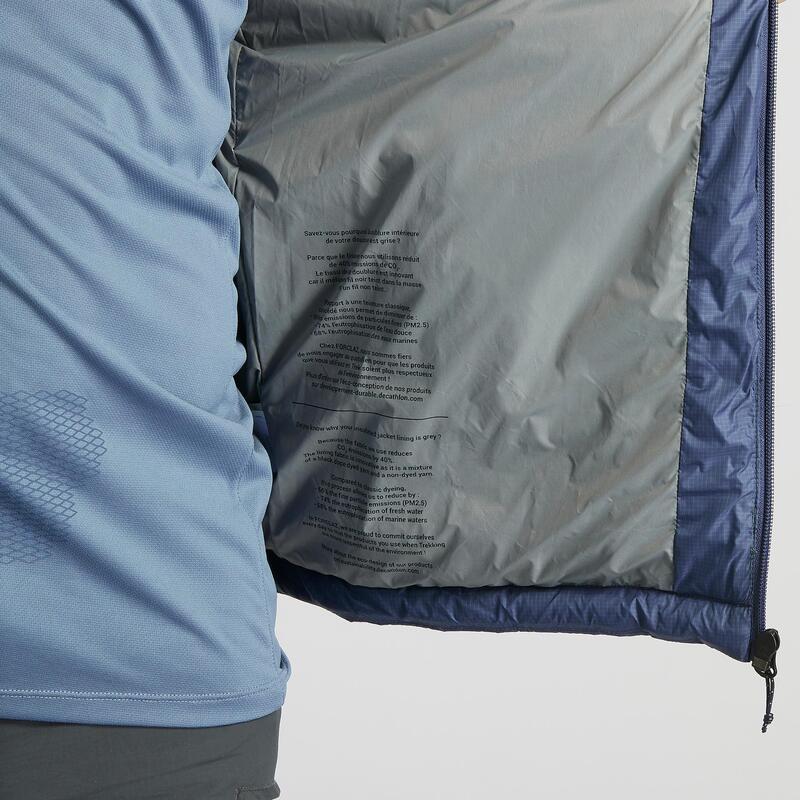 Erkek Outdoor Trekking Kapüşonlu Şişme Mont - Mavi - MT100 -5 °C