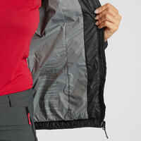 Wattierte Jacke Bergtrekking MT100 Kapuze Komfort bis -5 °C Damen schwarz 