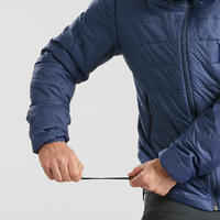 Men’s synthetic trekking padded jacket with hood MT100 -5°C - Blue