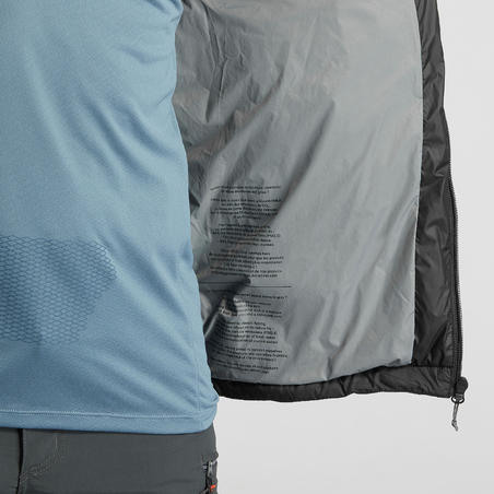 Men’s synthetic mountain trekking padded jacket - MT100 hooded -5°C