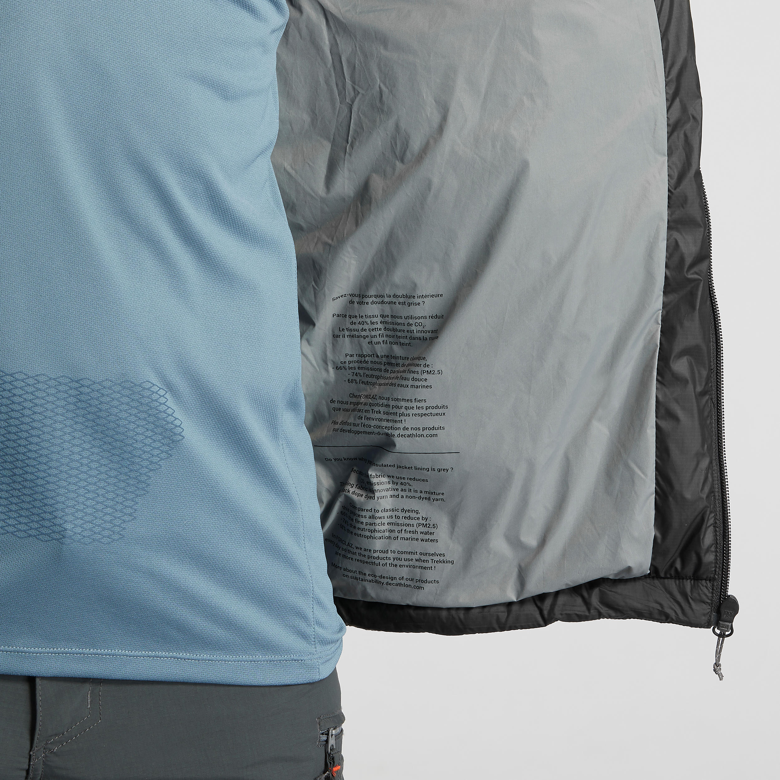 Men's Synthetic Mountain Trekking Hooded Padded Jacket - MT100 - 5°C 6/8