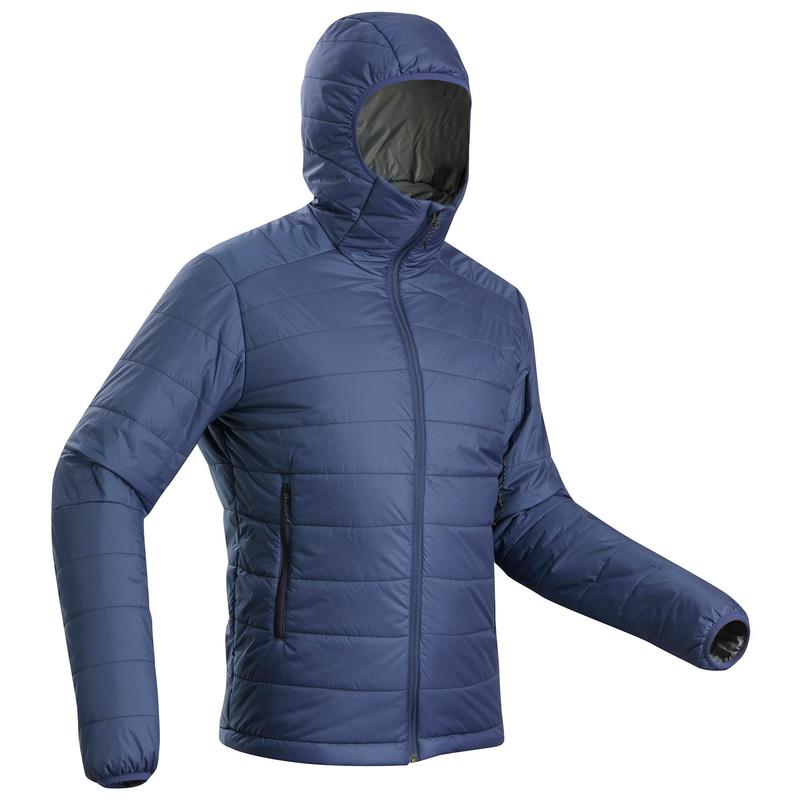 Gewatteerde jas voor bergtrekking heren MT100 capuchon -5°C